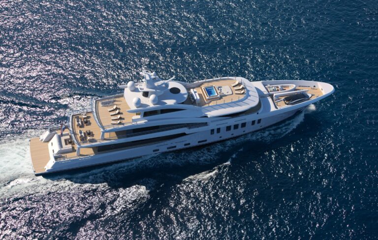 Amels 200 Superyacht Aerial View