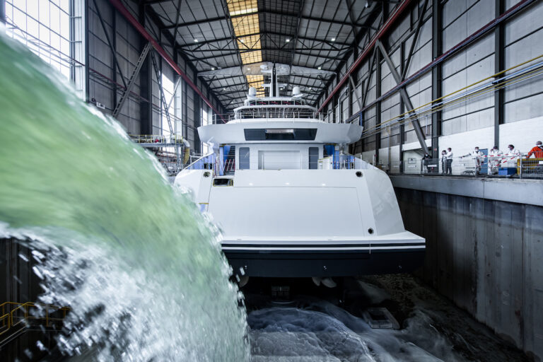 Amels 78m Full Custom Yacht Getting Ready To Float