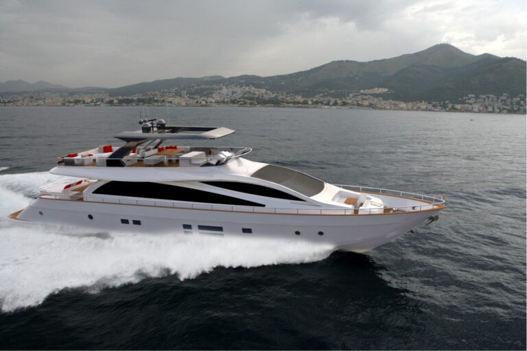 Amer 94 luxury yacht SAVE THE SEA underway