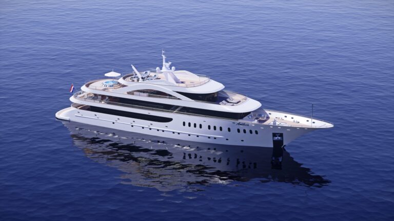 Anthea Yacht From Above