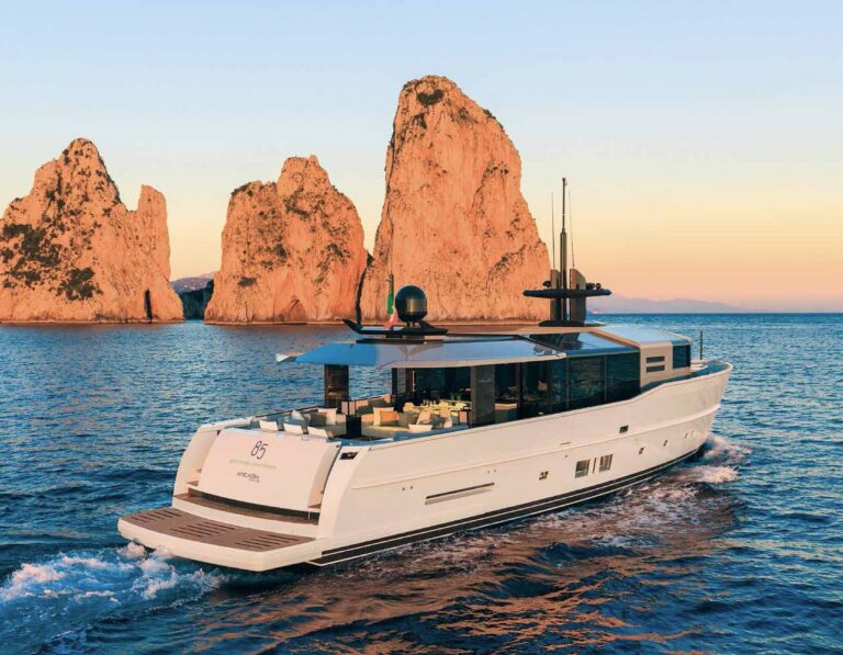 Arcadia 85 Running Aft View