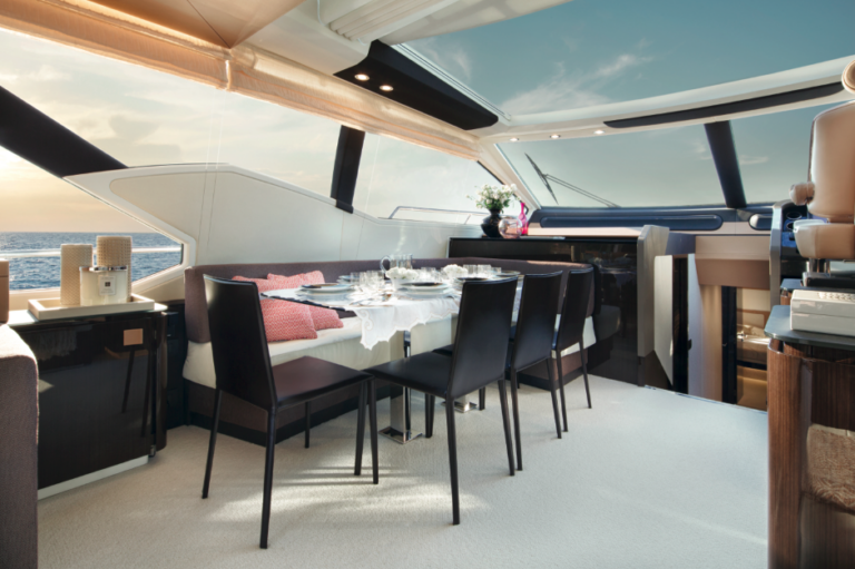 Azimut 77S Yacht Dining area with hard top