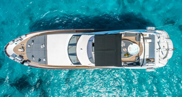 Aerial View Of The Yacht