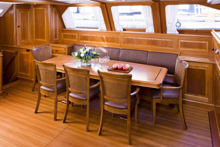 BALTIC 112 Sailing yacht Canova Dining Area Credit Baltic Yachts