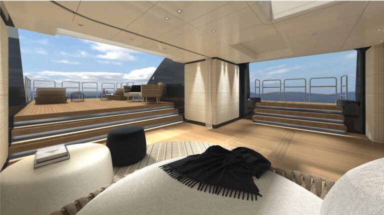 Baglietto 55m Render - Beach Club