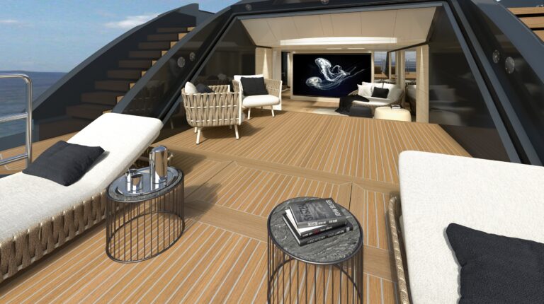 Baglietto 55m Render - Sunbathing Area