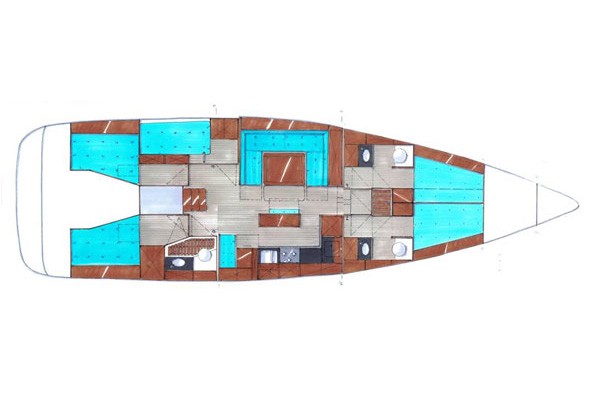 Bavaria 55 Cruiser - layout