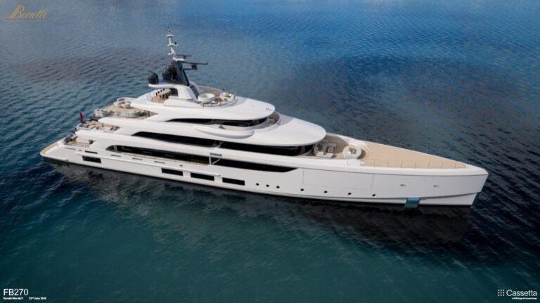 Benetti FB270 Superyacht Project VOGUE - Aerial Rendering