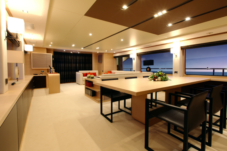 Benetti Tradition 105 Main Salon Dining Area