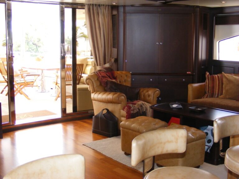 Benetti Yacht BACCHANAL -  Skylounge looking Aft