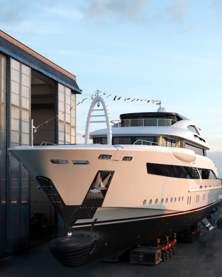 Bow View Of Florentia Before Launch