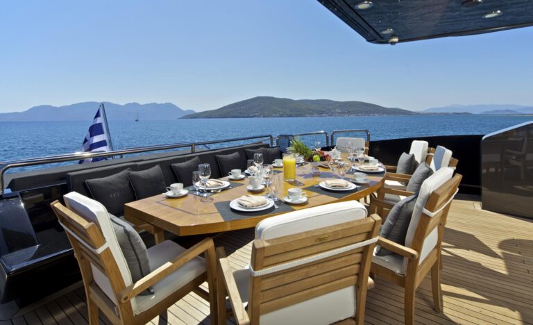 Breakfast Al Fresco Aft Deck