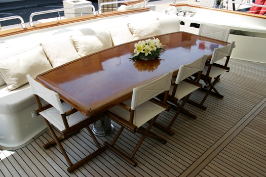 CASPIAN KING - Aft Deck dining