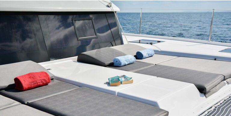 Foredeck sunbathing