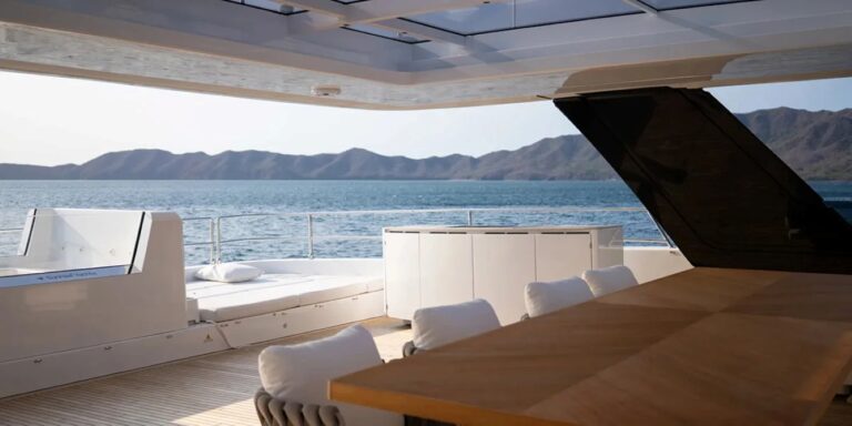 Exterior Dining Area With Sea Views