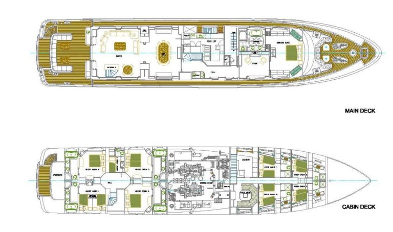 CRACKER BAY - Layout main and lower deck