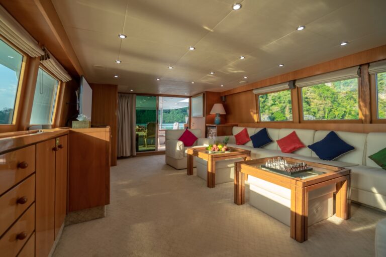 Main salon looking aft