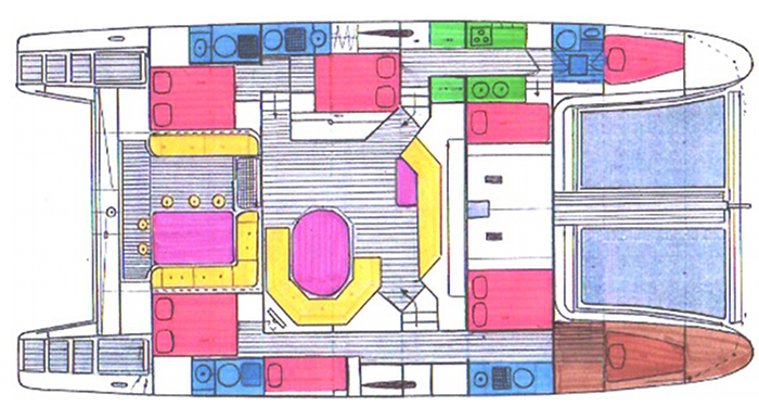 Catamaran ABYSSE - Layout