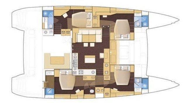 Catamaran BLUE MOON -  Layout