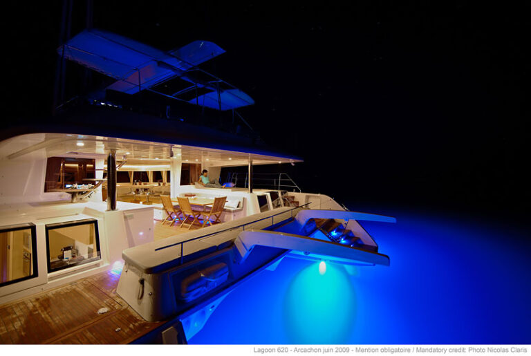 Catamaran GO FREE -  Aft Deck at Night
