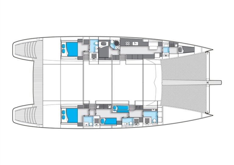 Catamaran LEVANT - Layout