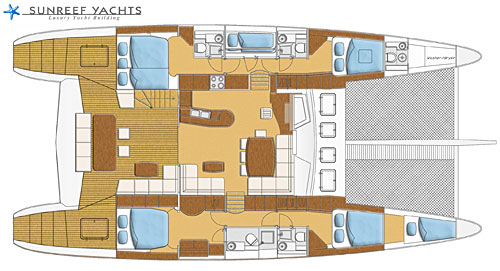 Catamaran Luna - Layout
