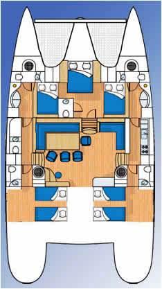 Catamaran SAGAPONACK - Layout