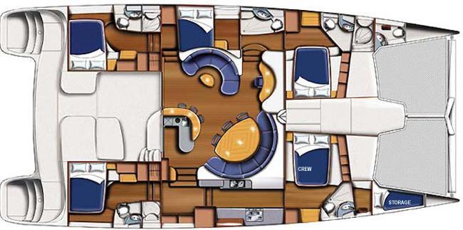 Catamaran SEA LEOPARD -  Layout