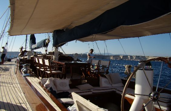 Classic Yacht Lady Sail - Cockpit