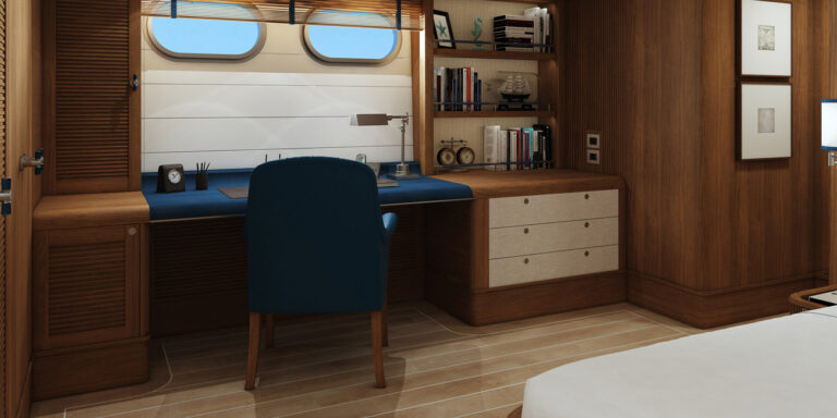 Classic Interior Of Motor Yacht EMPIRE