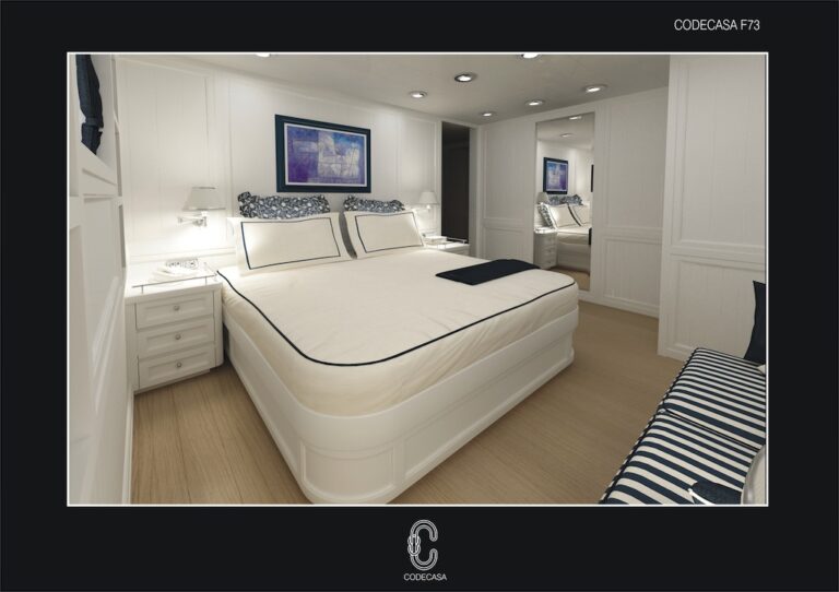 Codecasa 42m F73 motoryacht Guest Cabin