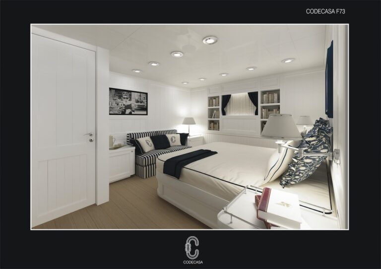 Codecasa F73 super yacht Guest Cabin