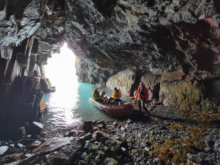 Commando Visits Cave Inside