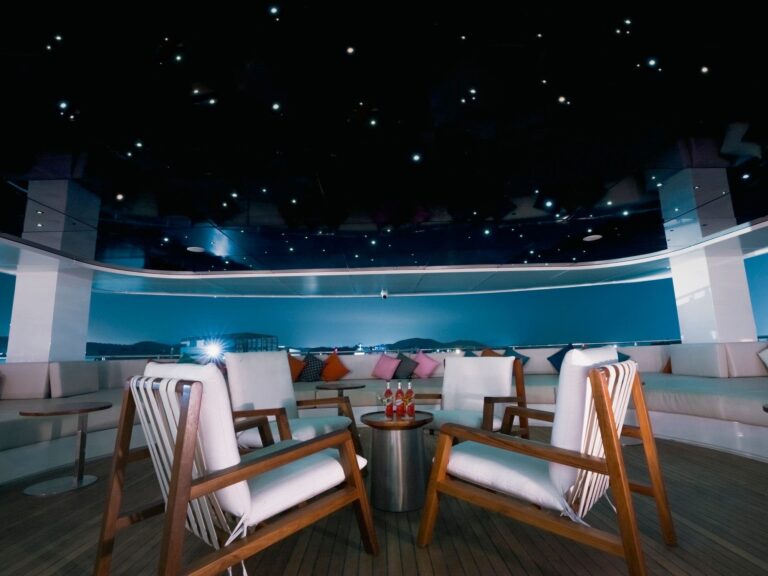 Deck spaces at night