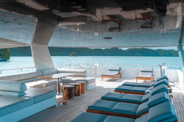 Variety of comfortable deck furnishings