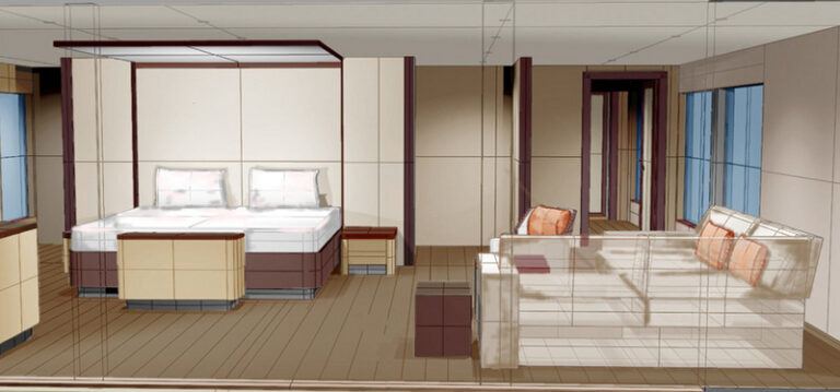 Crescent 144 superyacht - owners cabin