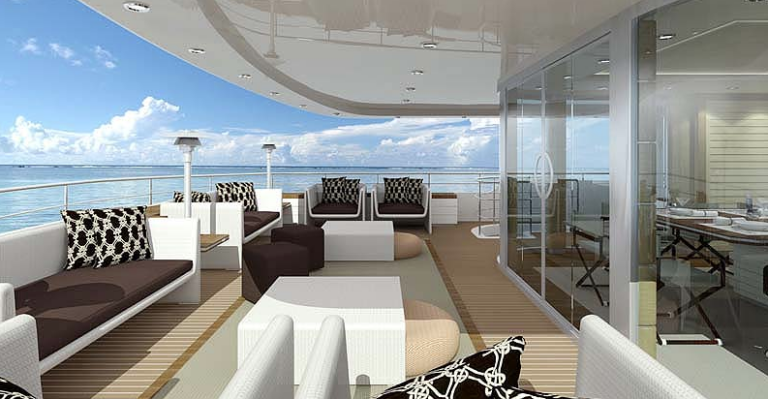 Curvelle 33X9 - Saloon Aft Deck