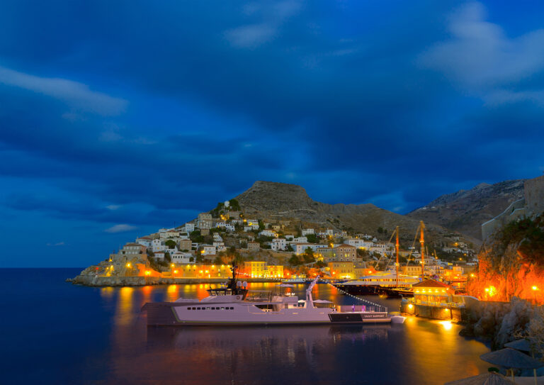 DAMEN Yacht Support BLUE OCEAN At Night
