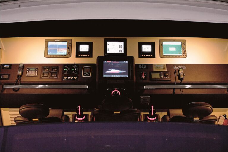 DUKE Sistership Azimut 103 S Internal Wheelhouse by Night
