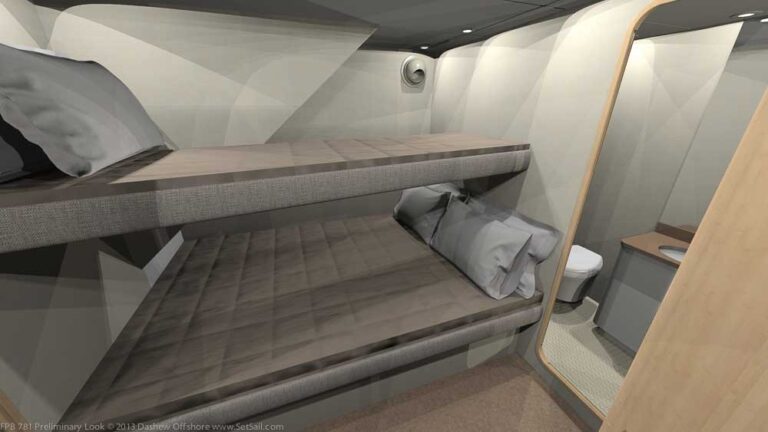 Dashew FPB 78 Yacht - Guest Cabin