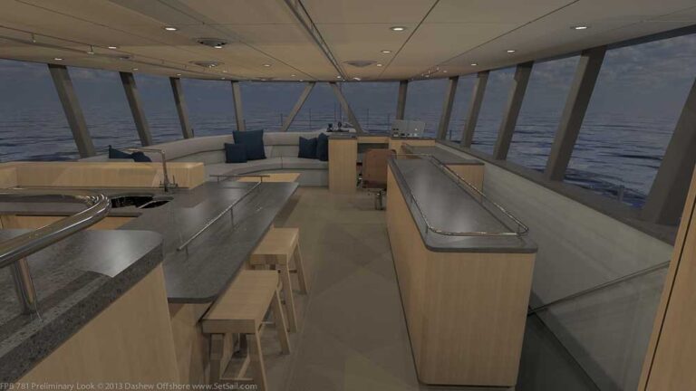 Dashew luxury yacht FPB 78 - Interior