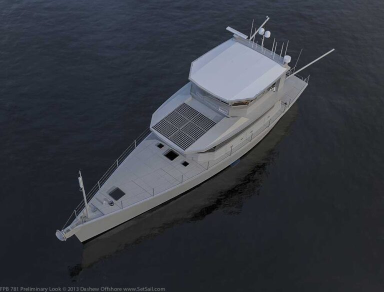 Dashew motor yacht FPB 78 - upview