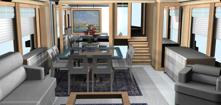 Daunless D75 yacht -Dining