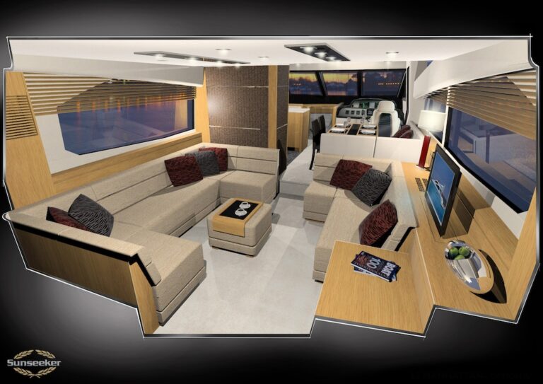 Design Unlimited Interior of the Sunseeker 63 Motor Yacht