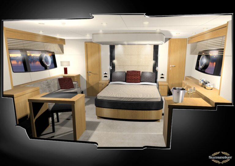 Design Unlimited Interior of the Sunseeker Manhattan63 - Master stateroom
