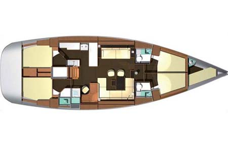 Dufour 525 - layout