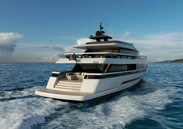 EXTRA 93 Yacht Aft View - ISA Yachts