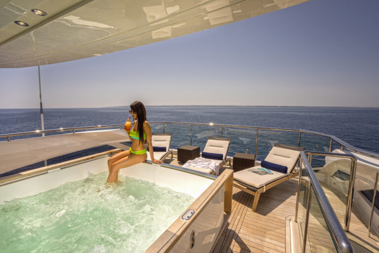 Enjoying A Cocktail By The Jacuzzi