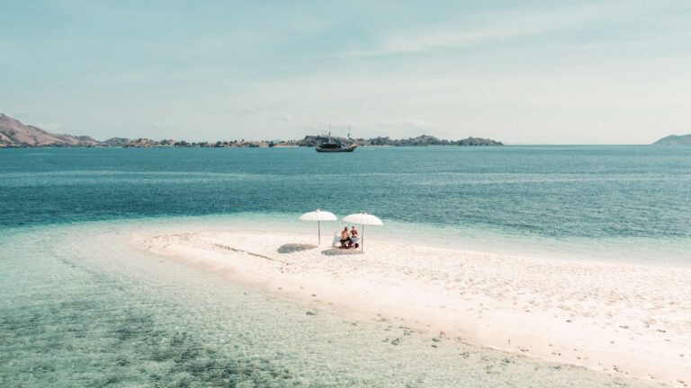 Enjoying A Private Beach