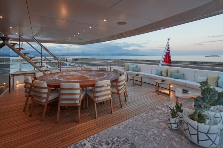 Exterior Dining Area With Sea Views